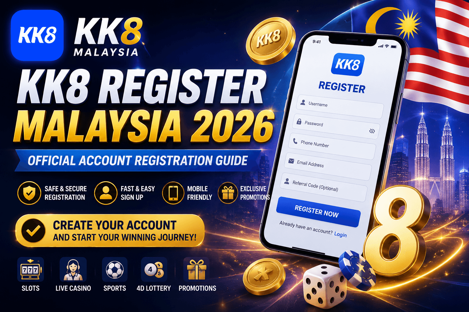 KK8 Register Malaysia account registration guide 2026